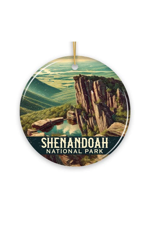 Shenandoah National Park Vintage Mountain View Ornament