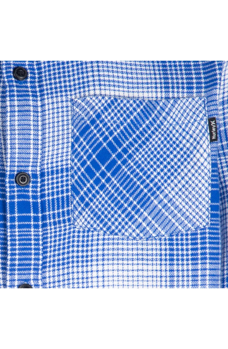 Hurley Kids' Santa Cruz Button-Up Shirt, Alternate, color, Hyper Cobalt