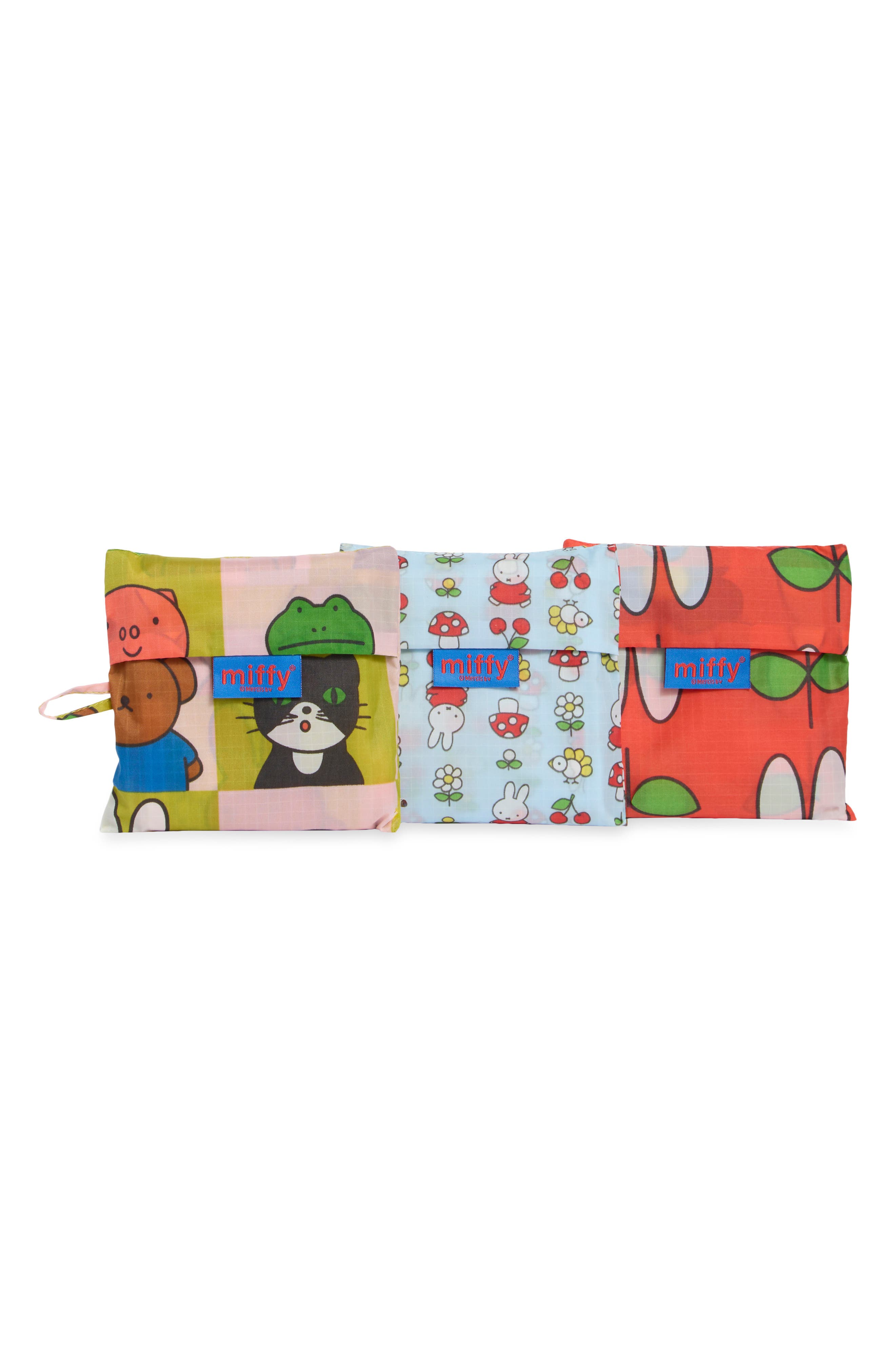 Set of 3 Standard Baggu Recycled Nylon Totes, Alternate, color, MIFFY
