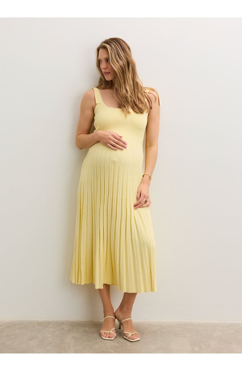 HATCH Collection The Maisie Maternity Dress, Alternate, color, Lemon Drop