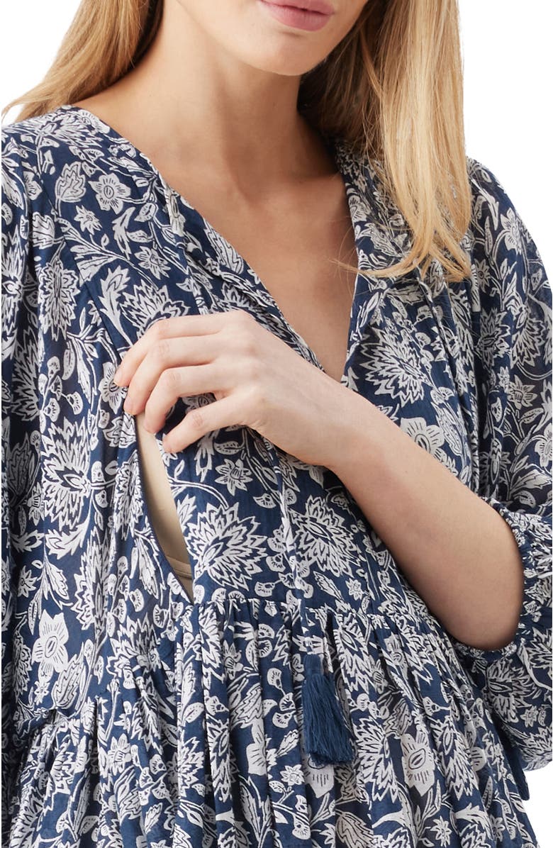 Ripe Maternity Cali Nursing Dress, Alternate, color, Ink / White