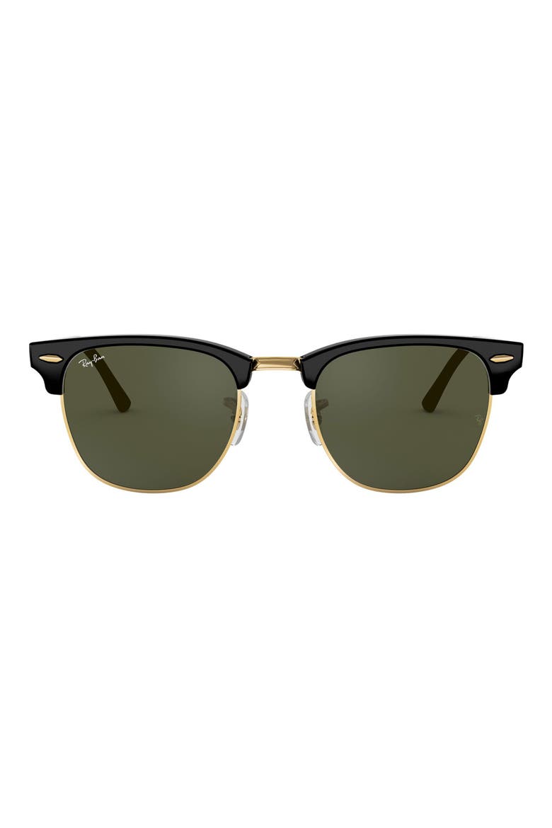 'Clubmaster' 49mm Sunglasses, Main, color, BLACK