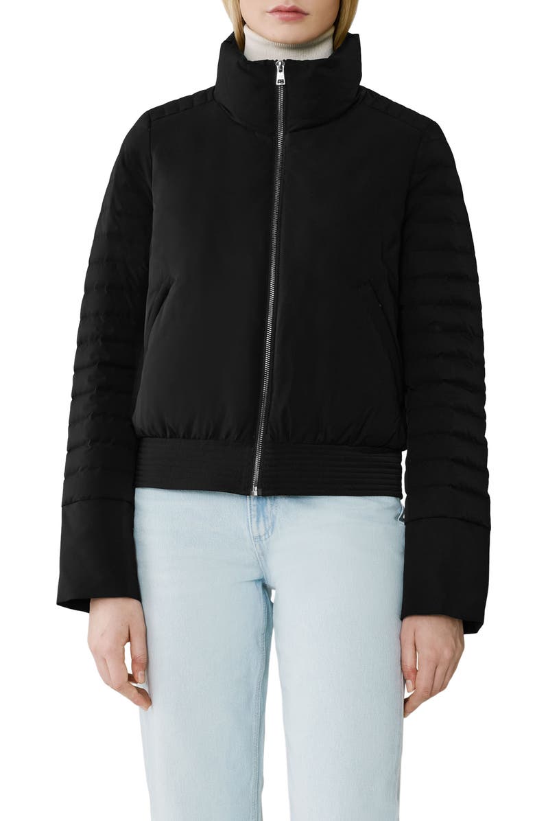 Soia & Kyo Isabella Water Repellent 700 Fill Power Down Bomber Puffer Coat, Main, color, Black