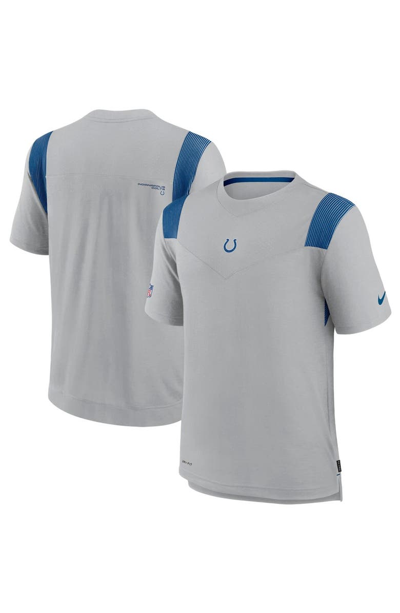 Nike Men's Nike Gray Indianapolis Colts Sideline Player UV Performance T-Shirt, Alternate, color, Gray