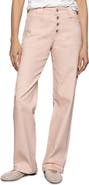 Sanctuary Luna Button Fly High Waist Cuff Straight Leg Jeans