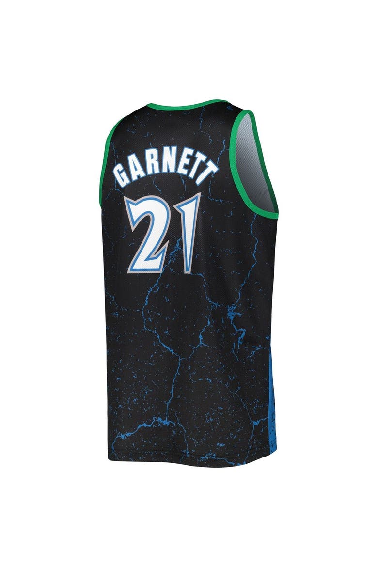 Men's Mitchell & Ness Kevin Garnett Black Minnesota Timberwolves 2003-04 Hardwood Classics Player Burst Tank Top, Alternate, color, Black