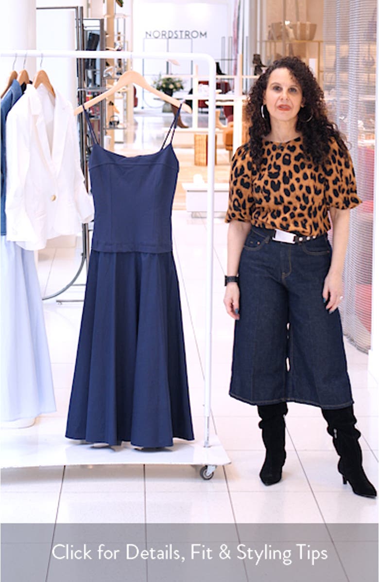 Cierra Mixed Media Fit & Flare Midi Dress, sales video thumbnail