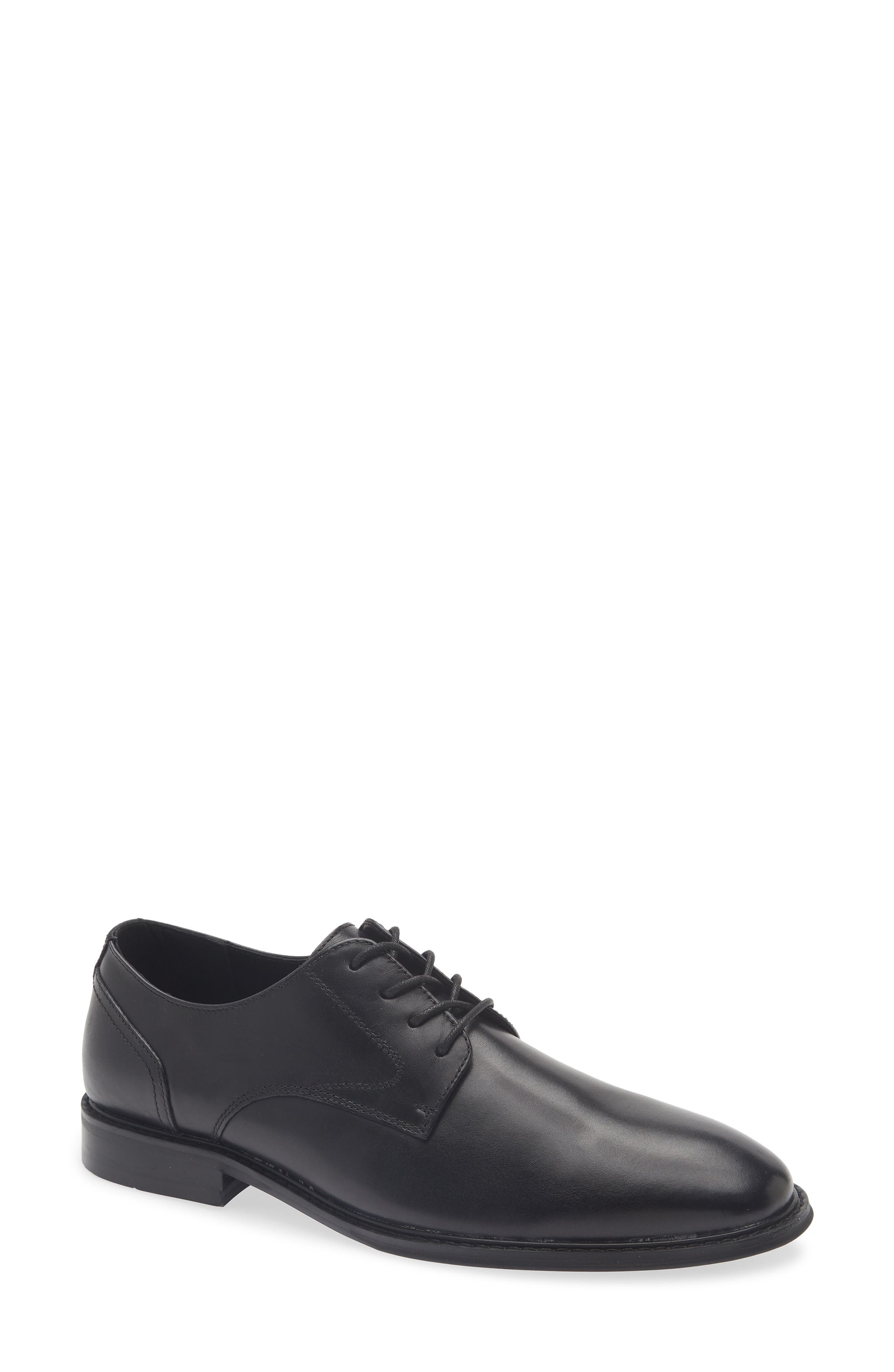 Sam Plain Toe Derby, Main, color, BLACK