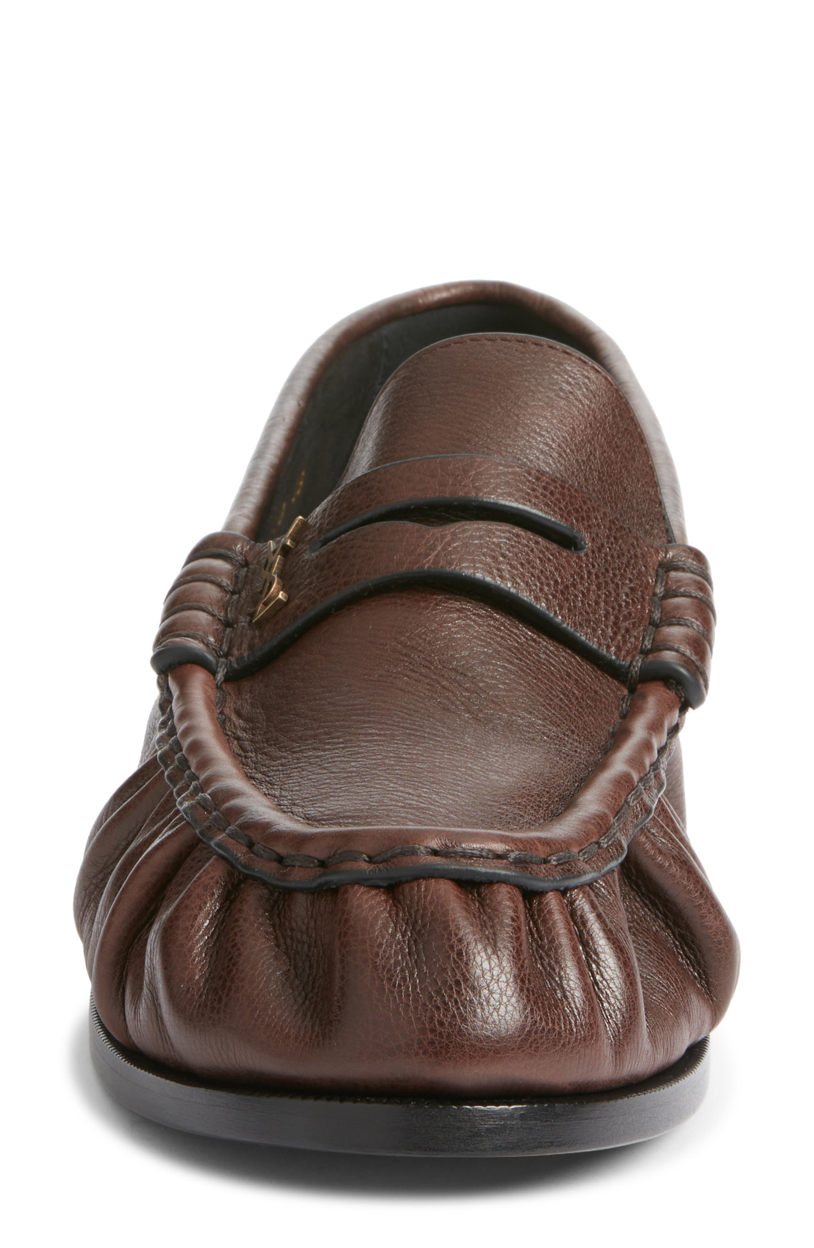 Saint Laurent Le Penny Loafer, Alternate, color, Brown