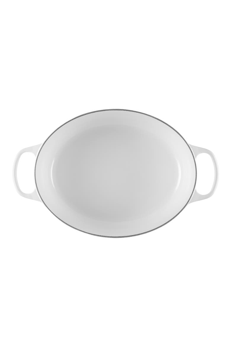 Signature 8-Quart Oval Enamel Cast Iron French/Dutch Oven, Alternate, color, WHITE