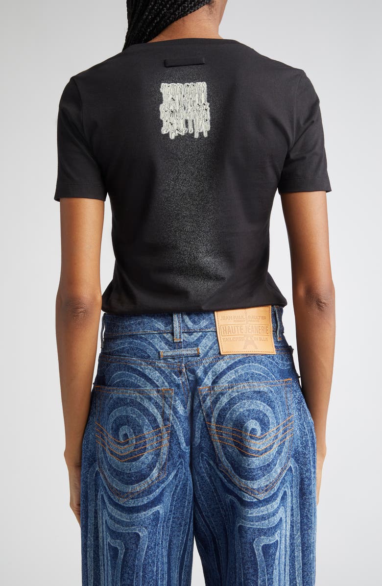 Jean Paul Gaultier Tattoo Poem Graphic Baby Tee, Alternate, color, 