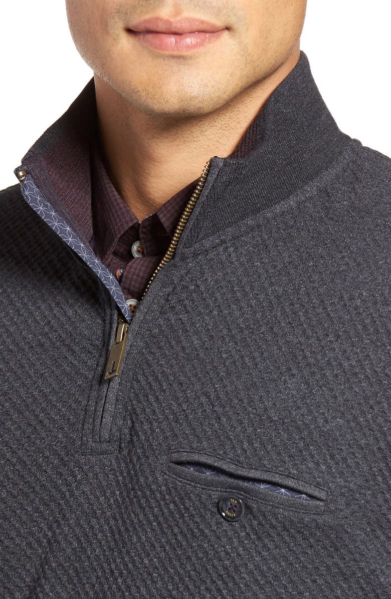 Ted Baker London Draco Quarter Zip Pullover, Main, color, 