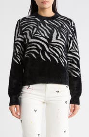 Desigual Thin Gauge Animal Print Sweater