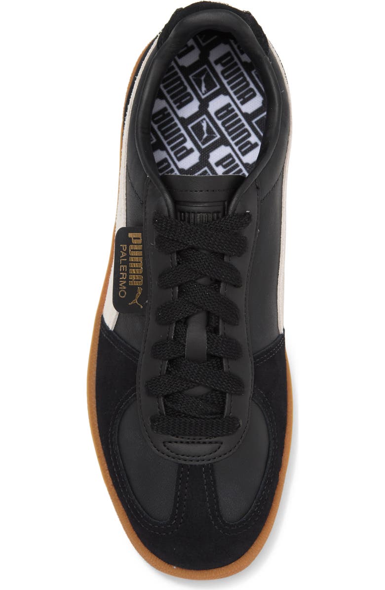 PUMA Palermo Leather Sneaker, Alternate, color, Black