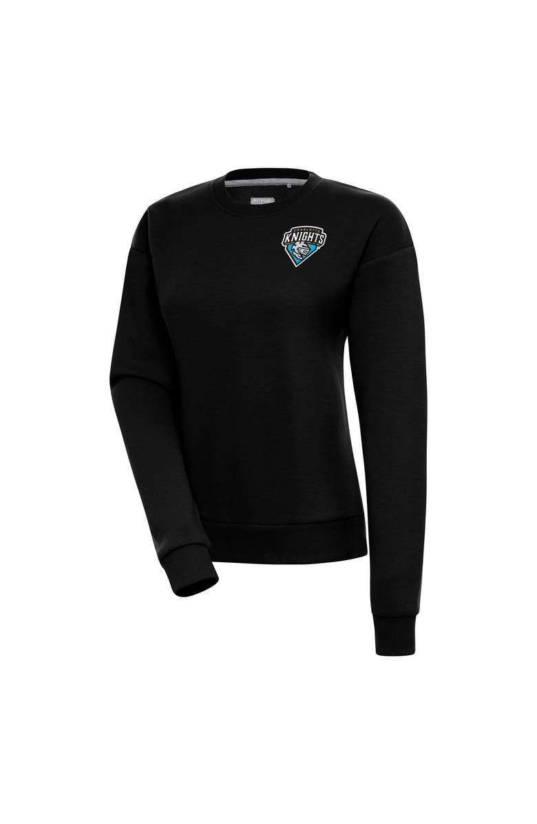 ANTIGUA Women's Antigua  Black Charlotte Knights Victory Pullover Sweatshirt, Main, color, 