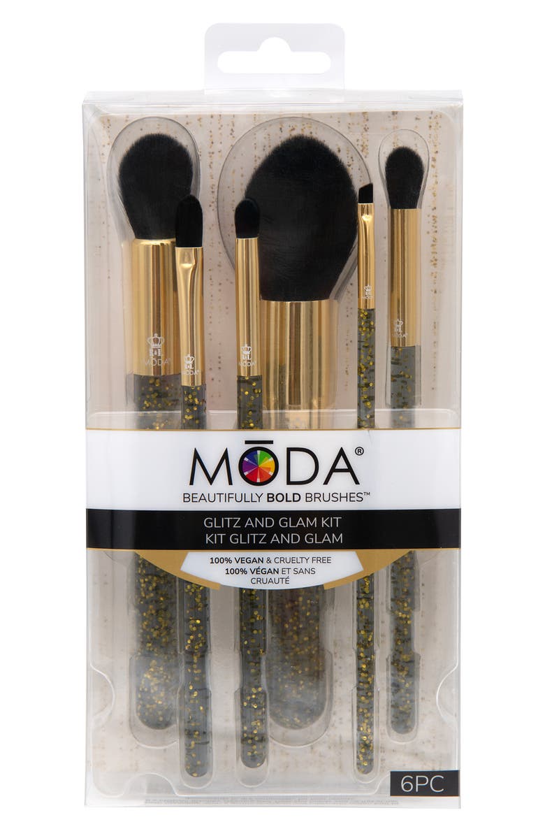 MODA Glitz & Glam 6-Piece Makeup Brush Set, Alternate, color, 