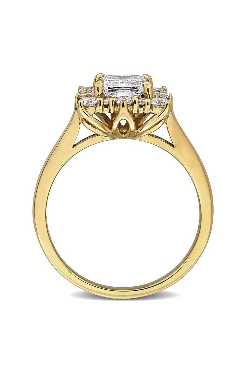 Julianna B. 1-1/2 CTW Lab-Grown Diamond Princess Halo Ring 14k, Alternate, color, 