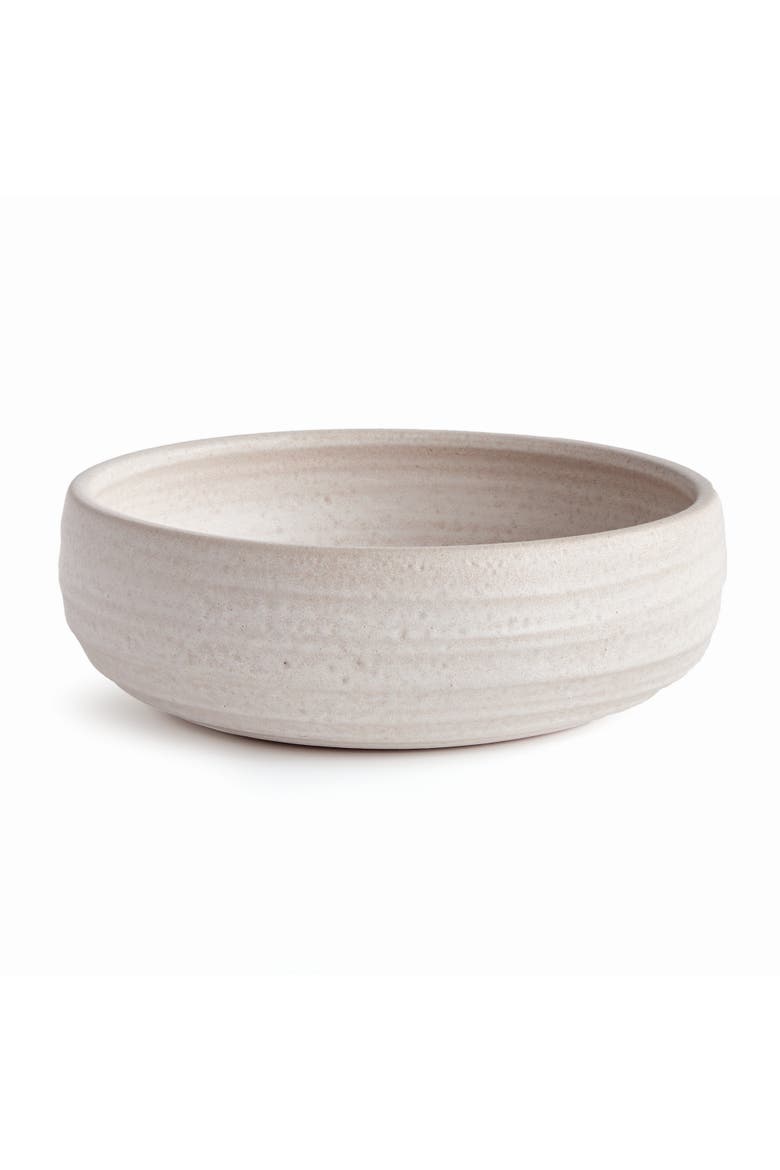 5" x 16" Chryssa Ceramic Matte Decorative Bowl Centerpiece for All Seasons, Main, color, White