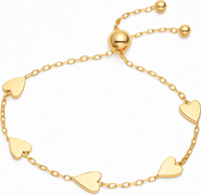Donatello Gian Gold-Tone Adjustable Heart Bracelet