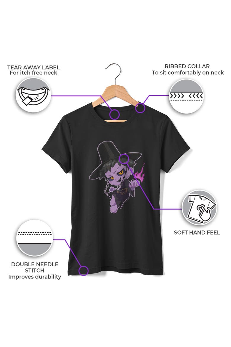 Girls' Devil Jinu T-Shirt, Alternate, color, Black