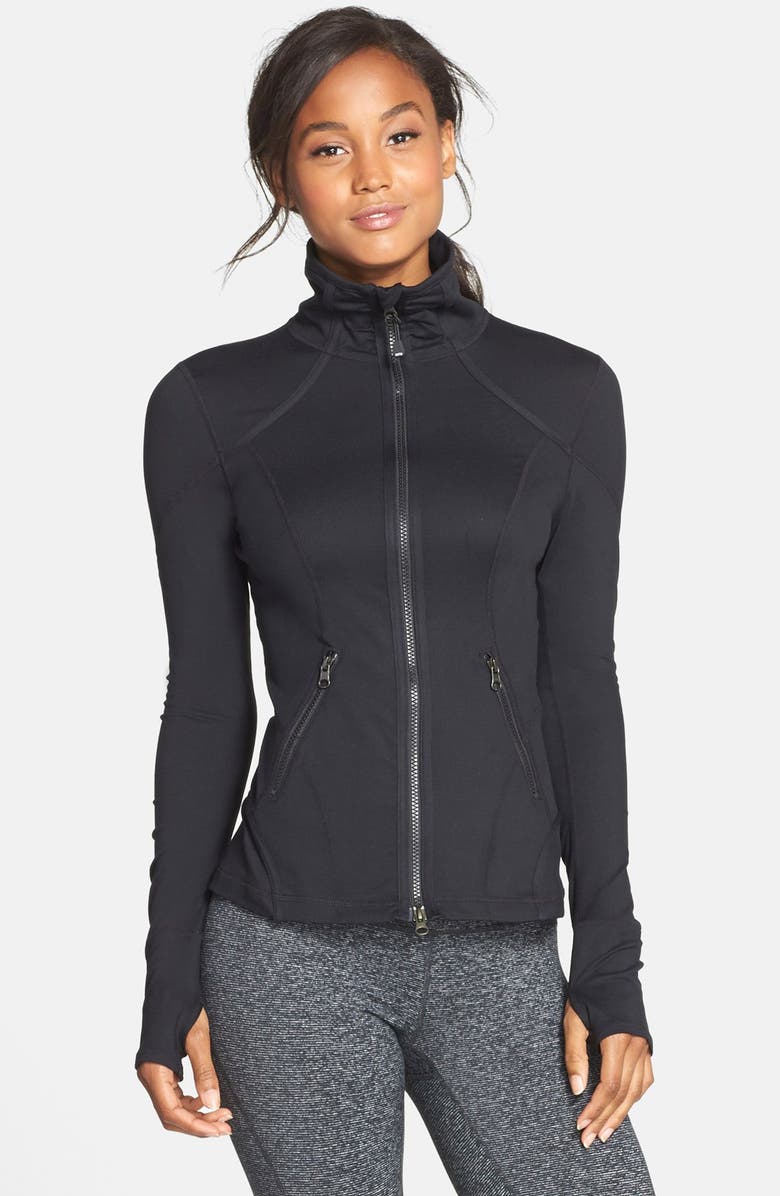 Zella 'Flirt' Ruffle Back Jacket, Main, color,