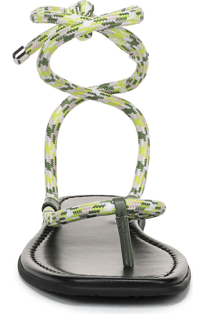 Veronica Beard Carmina Ankle Wrap Sandal, Alternate, color, Lime Multi