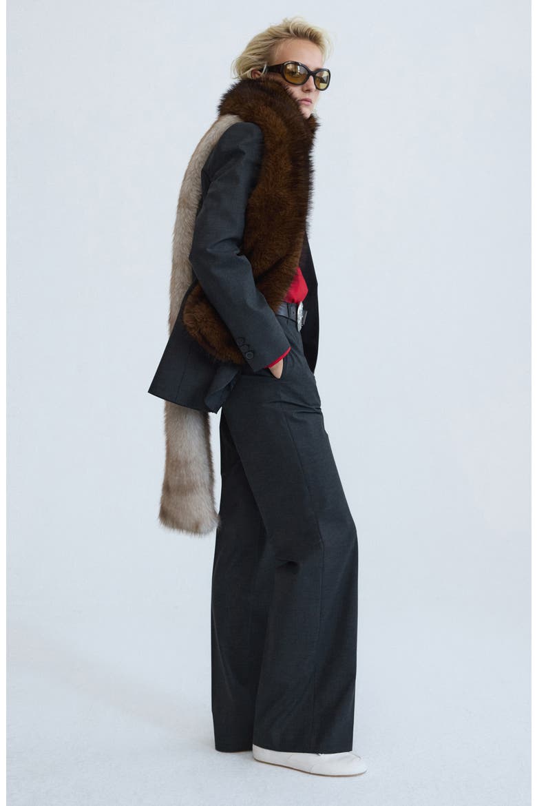 Wool Blend Suit Blazer, Alternate, color, GREY