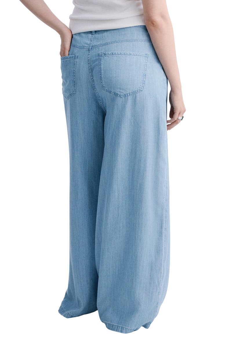 Mid Rise Palazzo Jeans, Alternate, color, LIGHT BLUE