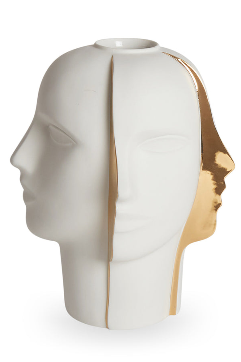 Atlas Split Vase, Main, color, White / Gold