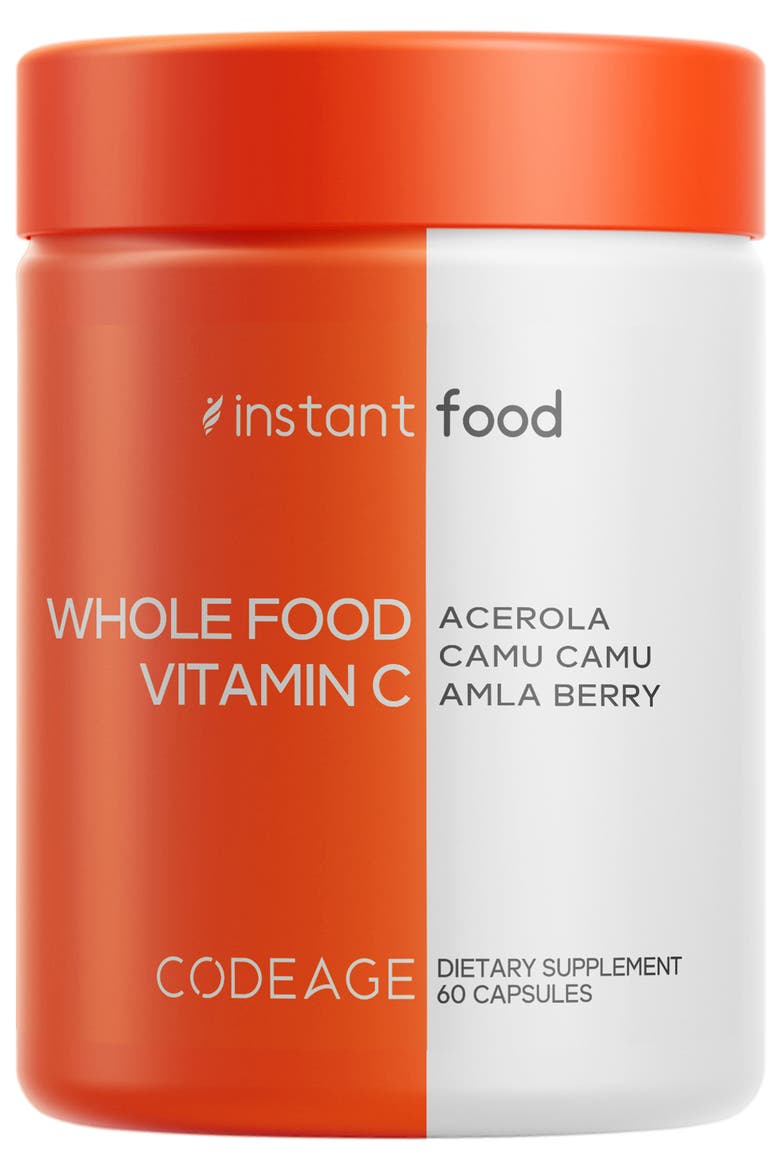 Whole Food Vitamin C, Acerola, Camu Camu, Amla Berry, Rose Hips, Citrus Bioflavonoids, Main, color, White