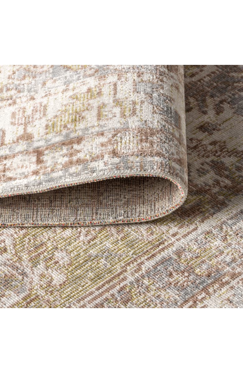 JONATHAN Y Darija Ornate Geometric Medallion Area Rug, Alternate, color, Gray