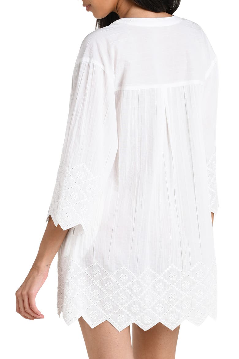 Crinkle Collective Cover-Up Minidress, Alternate, color, WHITE