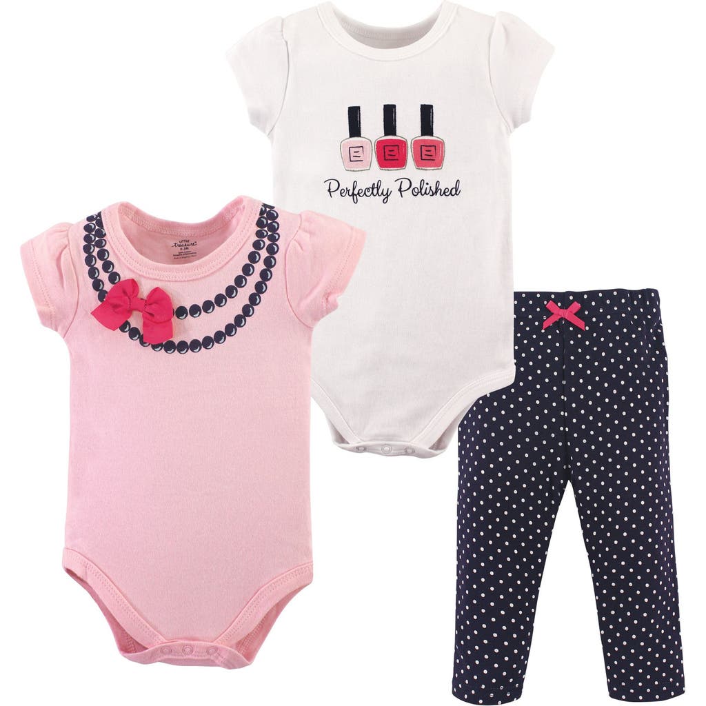 Little Treasure Babies' Soft Cotton Two-piece Outfit Bodysuit & Pants