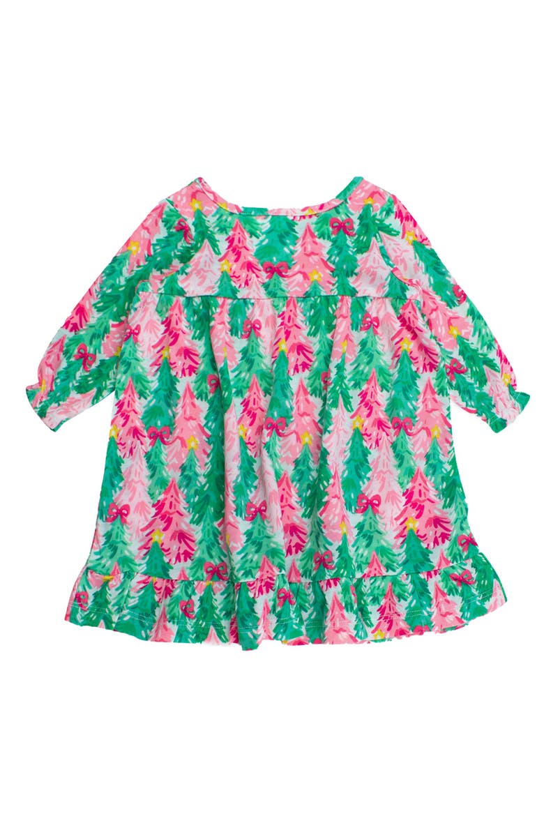 Girls Holiday Pajama Night Gown, Alternate, color, Pink Jolly Grove