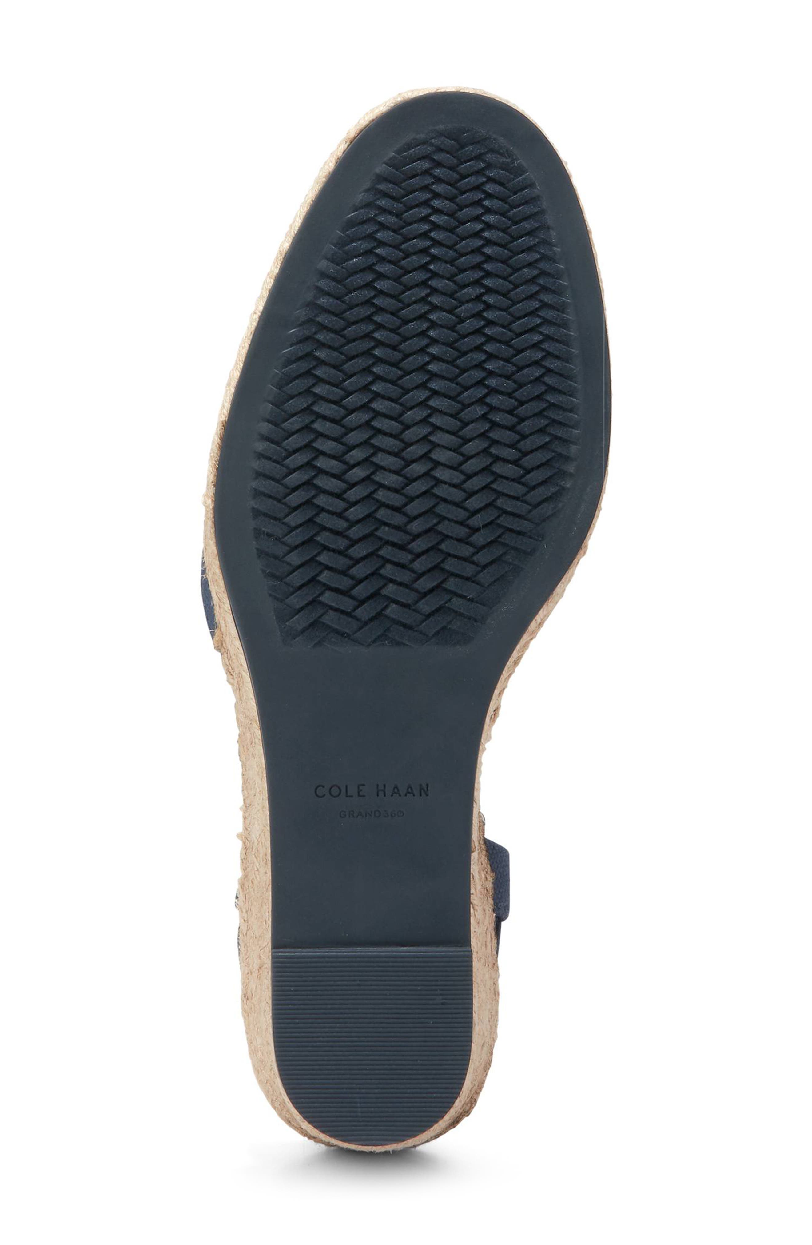 Cole Haan Cloudfeel Platform Wedge Espadrille, Alternate, color, Navy Blazer Linen