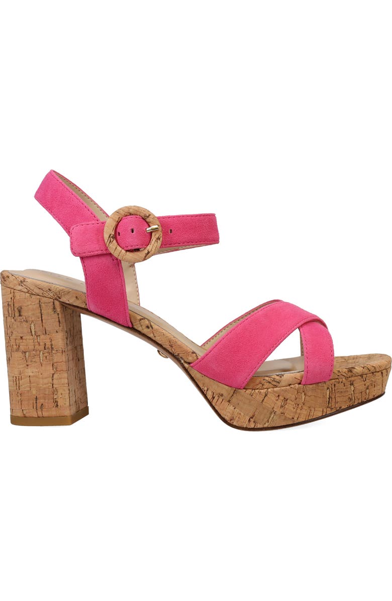 Pelle Moda Andrei Ankle Strap Platform Sandal, Alternate, color, Hyper Pink