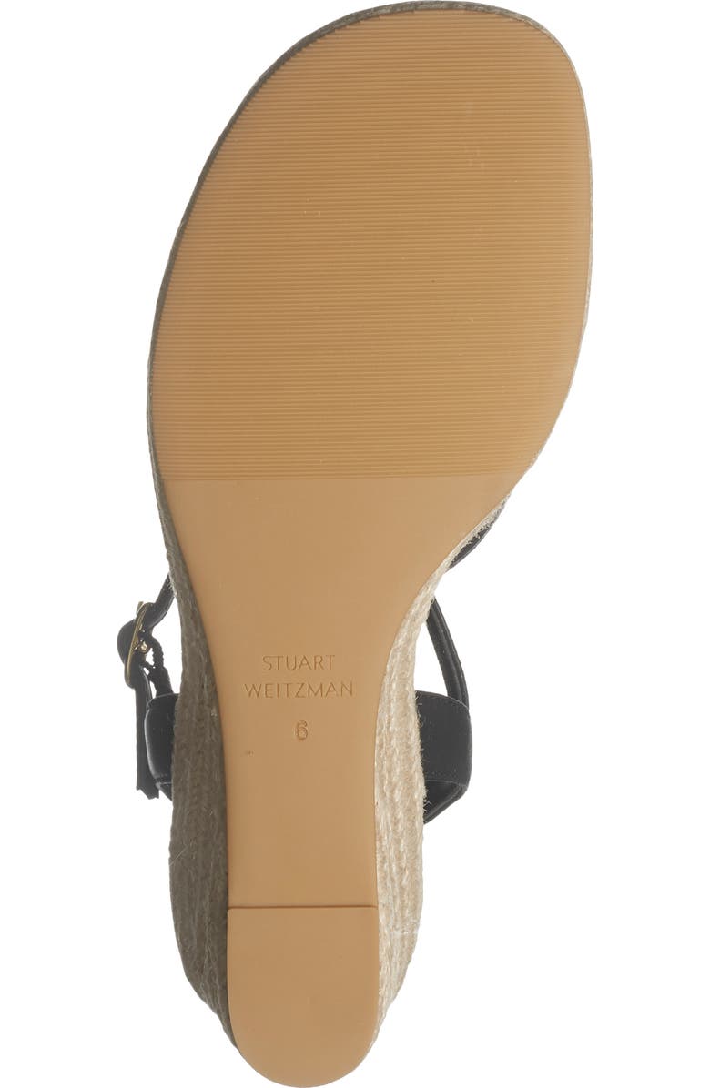 Stuart Weitzman Miami Espadrille Wedge Sandal, Alternate, color, Black