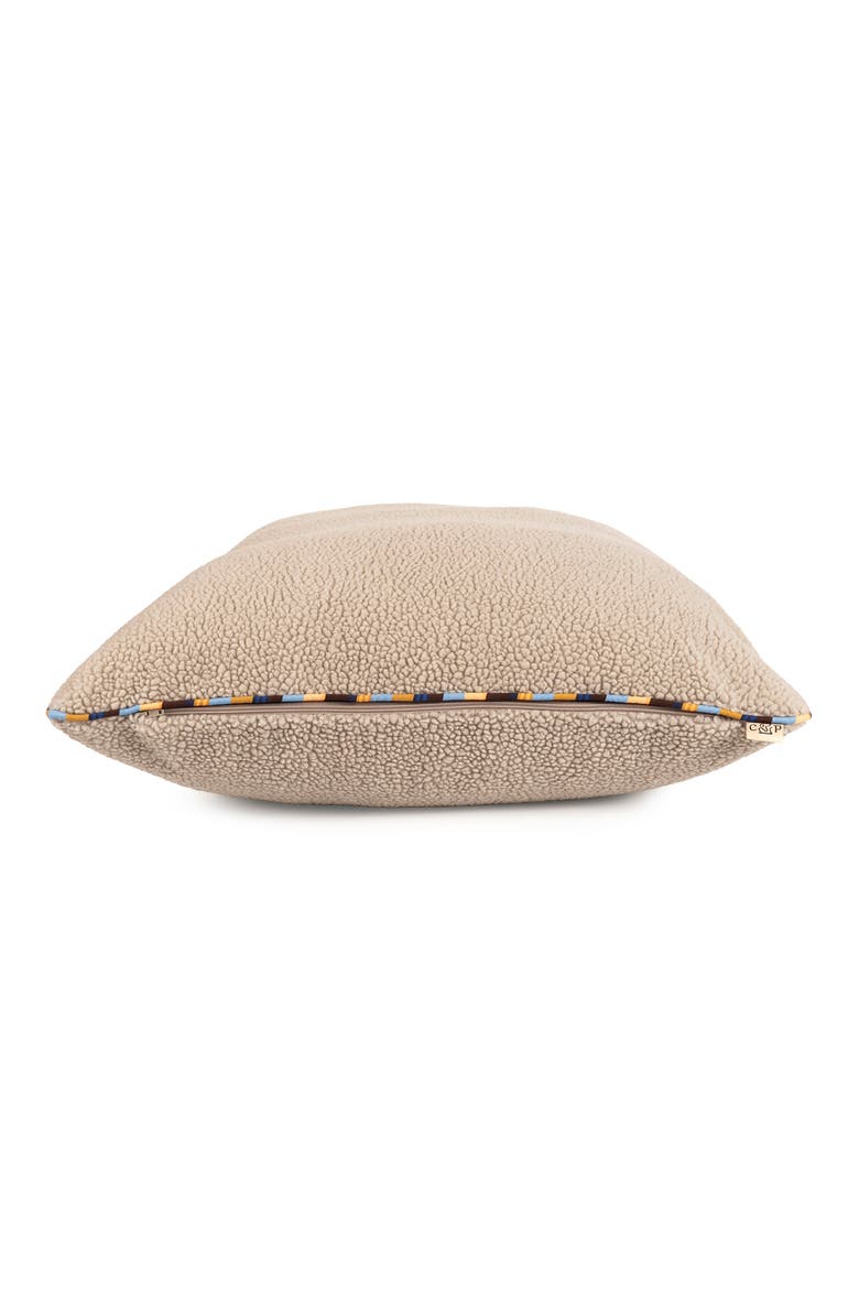 Orthopedic Foam High Pile Fleece Pillow Pet Bed, Alternate, color, STONE