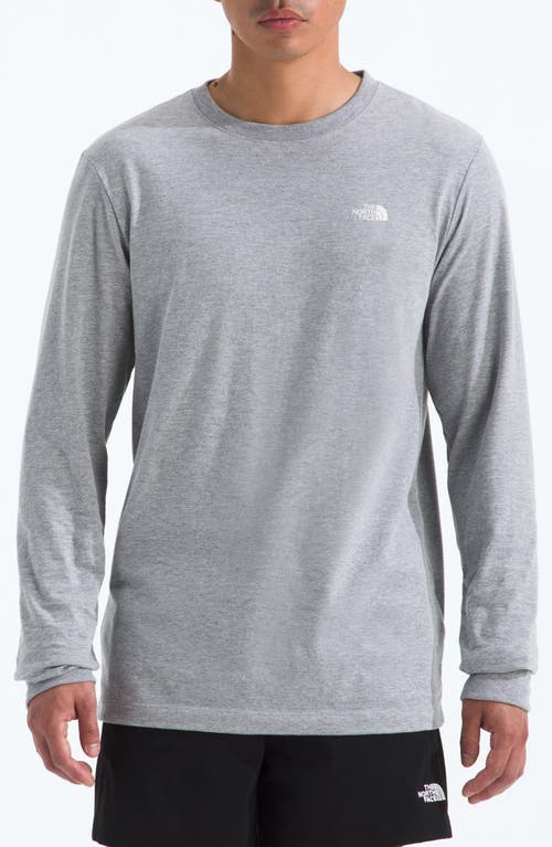 The North Face Long Sleeve Nse Box Logo Graphic T-shirt In Gray