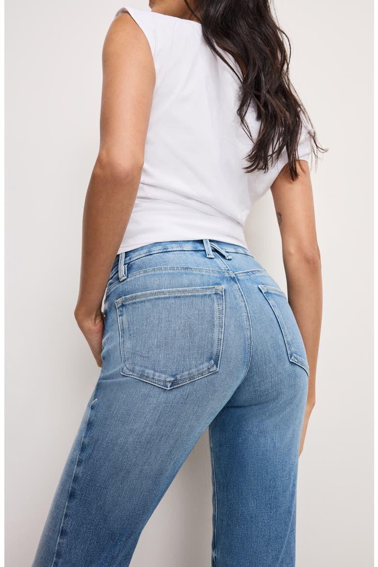 Good Legs Soft-Tech High Waist Ankle Straight Leg Jeans, Alternate, color, INDIGO1012