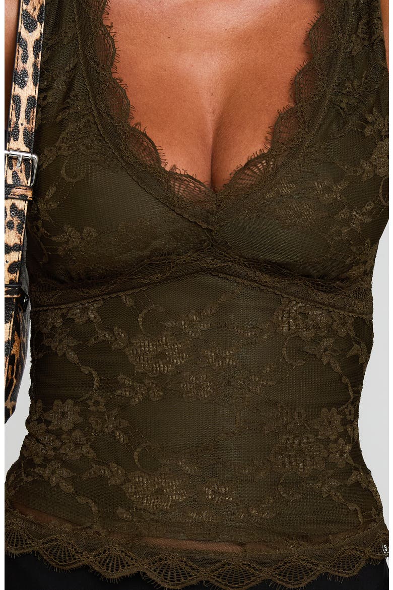 Far Away Lace Overlay Crop Tank, Alternate, color, DARK GREEN
