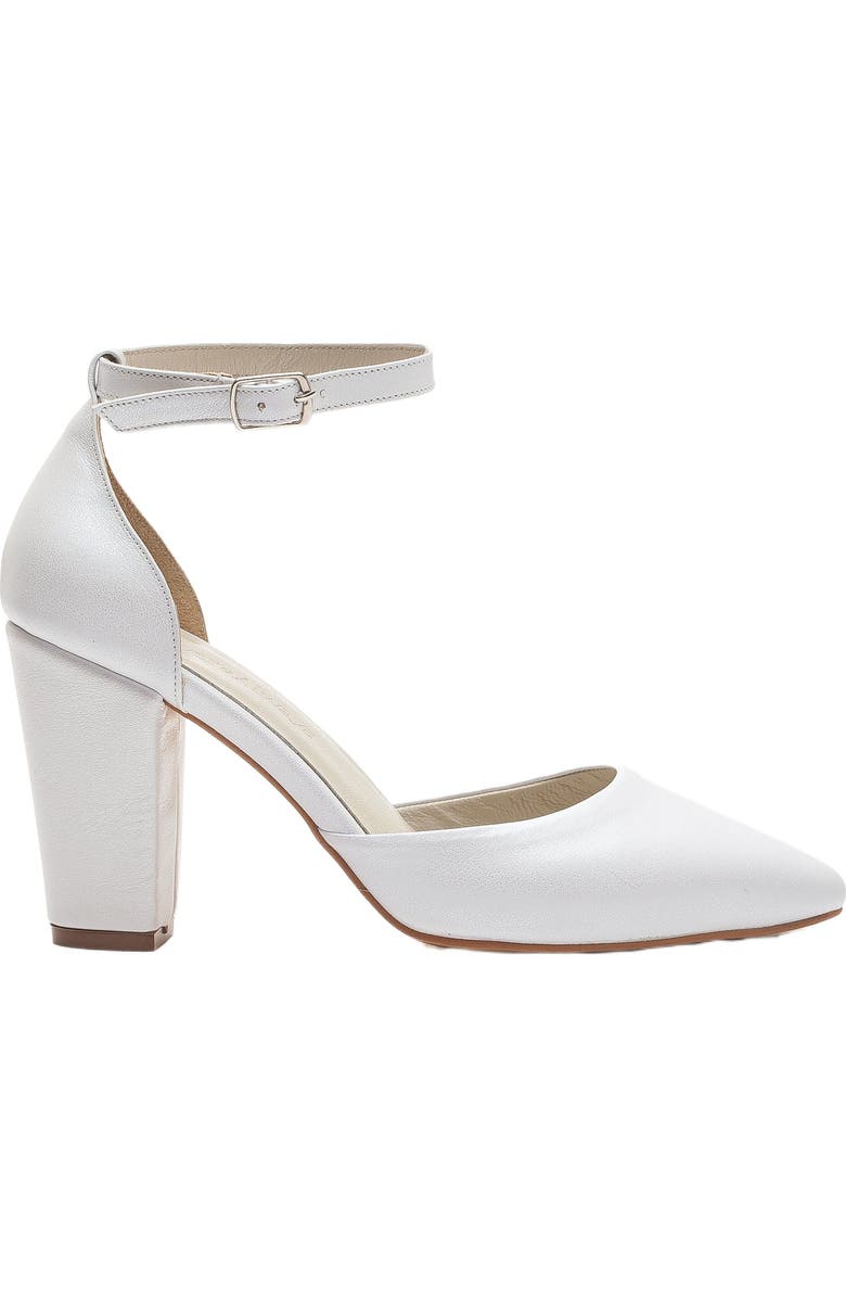 Forever & Always Shoes Gilda Leather Bridal Pumps with Pearls, Alternate, color, Ivory Leather