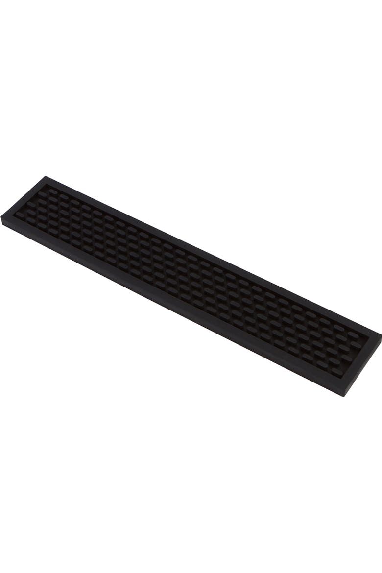 Black Silicone Bar Mat, 3.25x18", Main, color, Black
