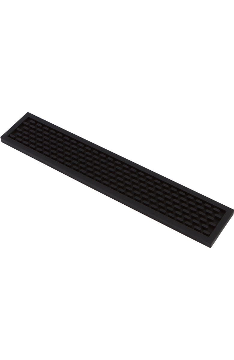 A Bar Above Black Silicone Bar Mat, 3.25x18", Main, color, Black