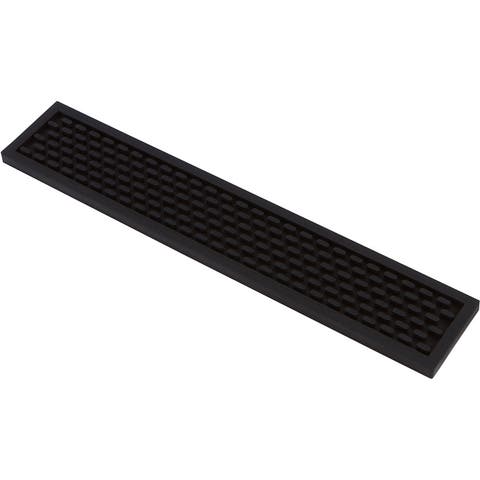 Black Silicone Bar Mat, 3.25x18"