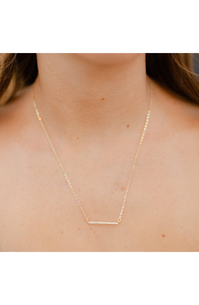 Ivy & Pearl Co. Golden Bar Minimalist Necklace, Alternate, color, Gold