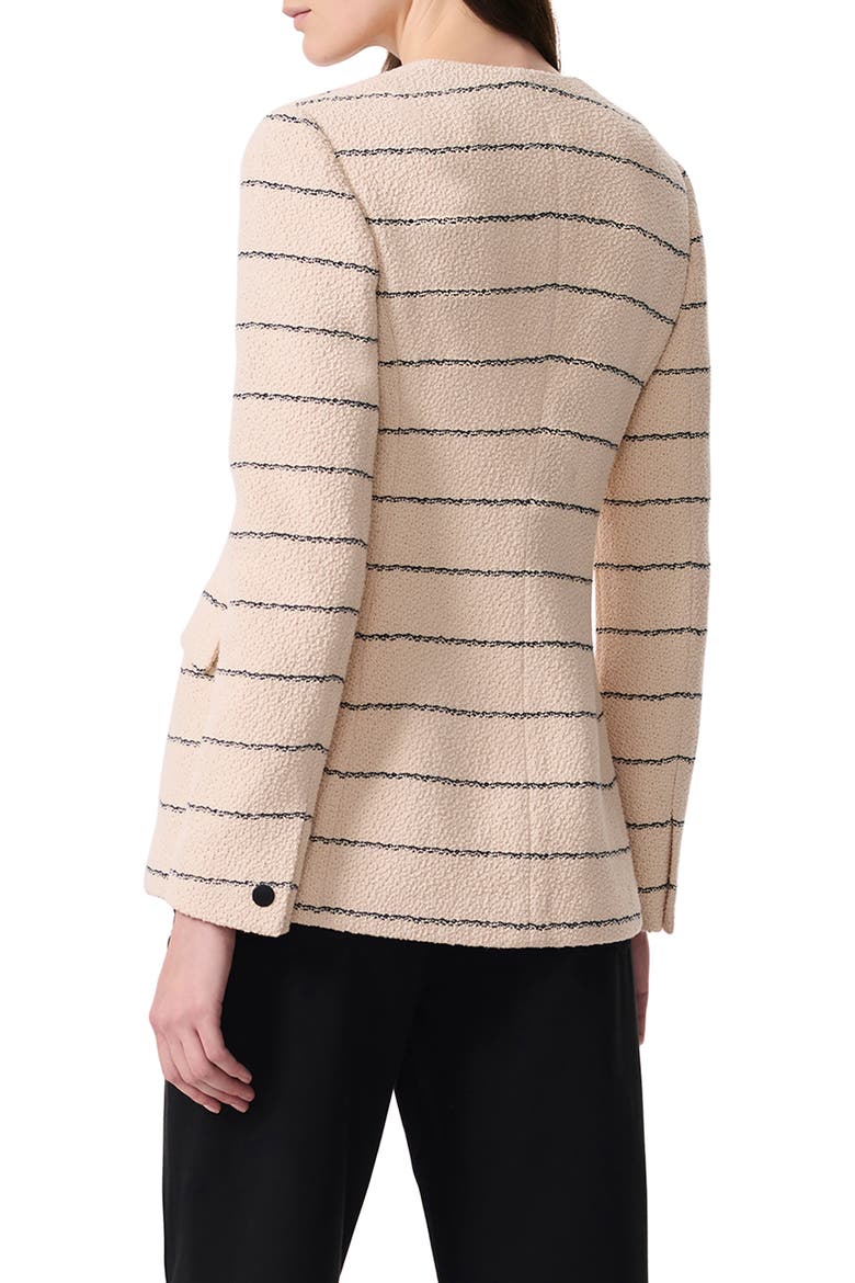 Roslyn Stripe Cotton Jacket, Alternate, color, CREAM
