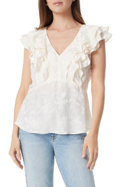 Maila Ruffle Satin Top