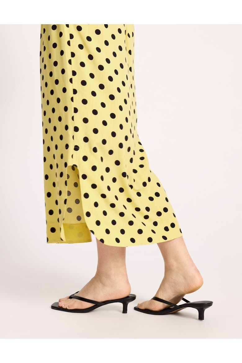 Iconic Polka Spot Shirred Waist Dress, Alternate, color, Yellow