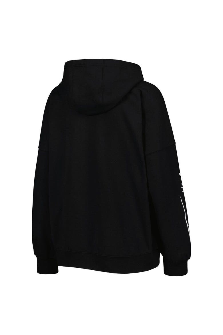 Women's Tommy Hilfiger Black Pittsburgh Steelers Becca Drop Shoulder Pullover Hoodie, Alternate, color, Black